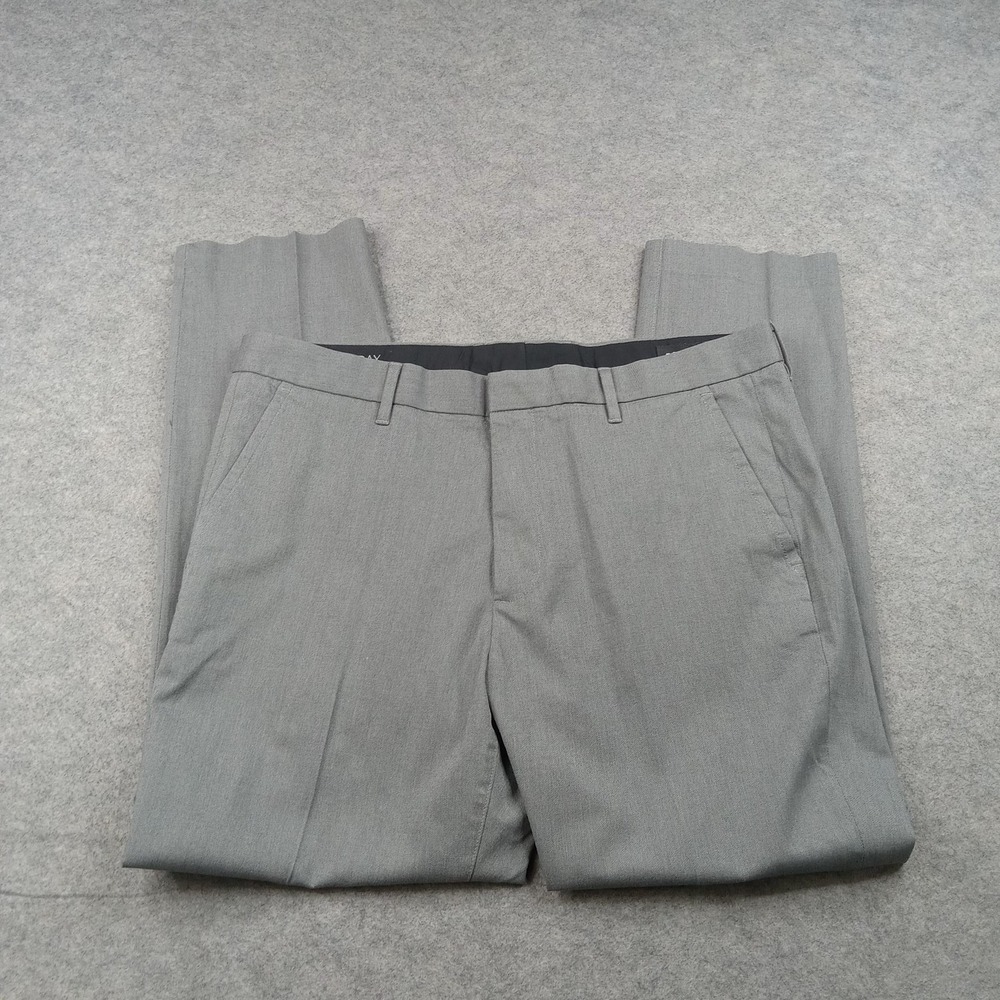 Bonobos Dress Pants Mens 36x30 Gray Stretch Flat Front‎ Straight Leg Business